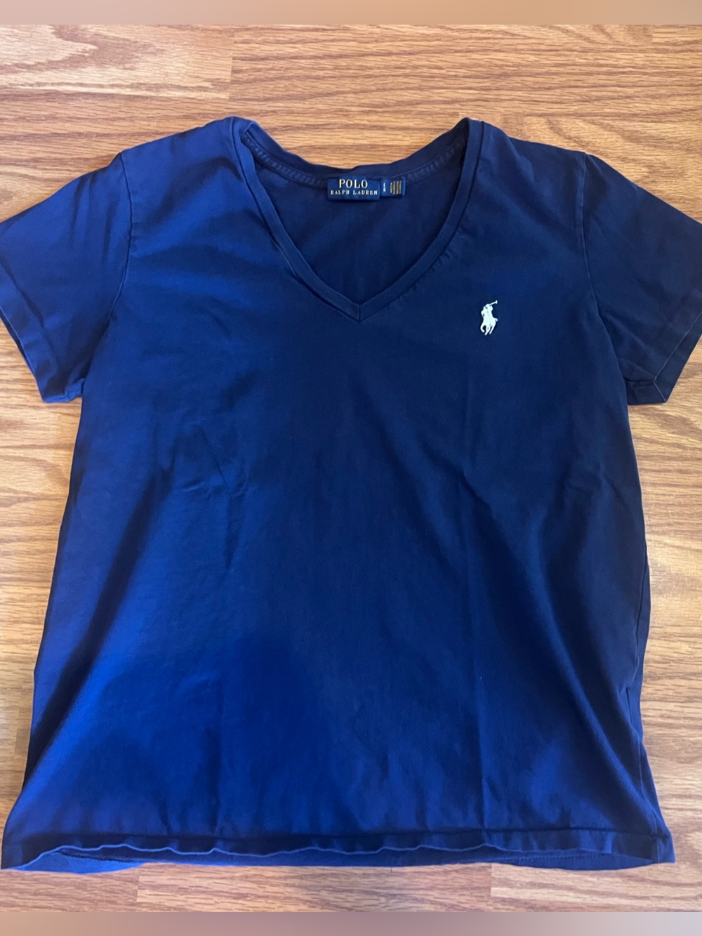 Womans Polo Ralph Lauren Navy blue vneck t- shirt - Large